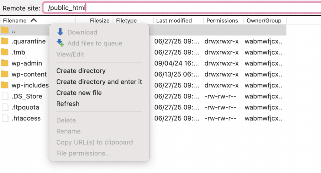 Create a new folder
